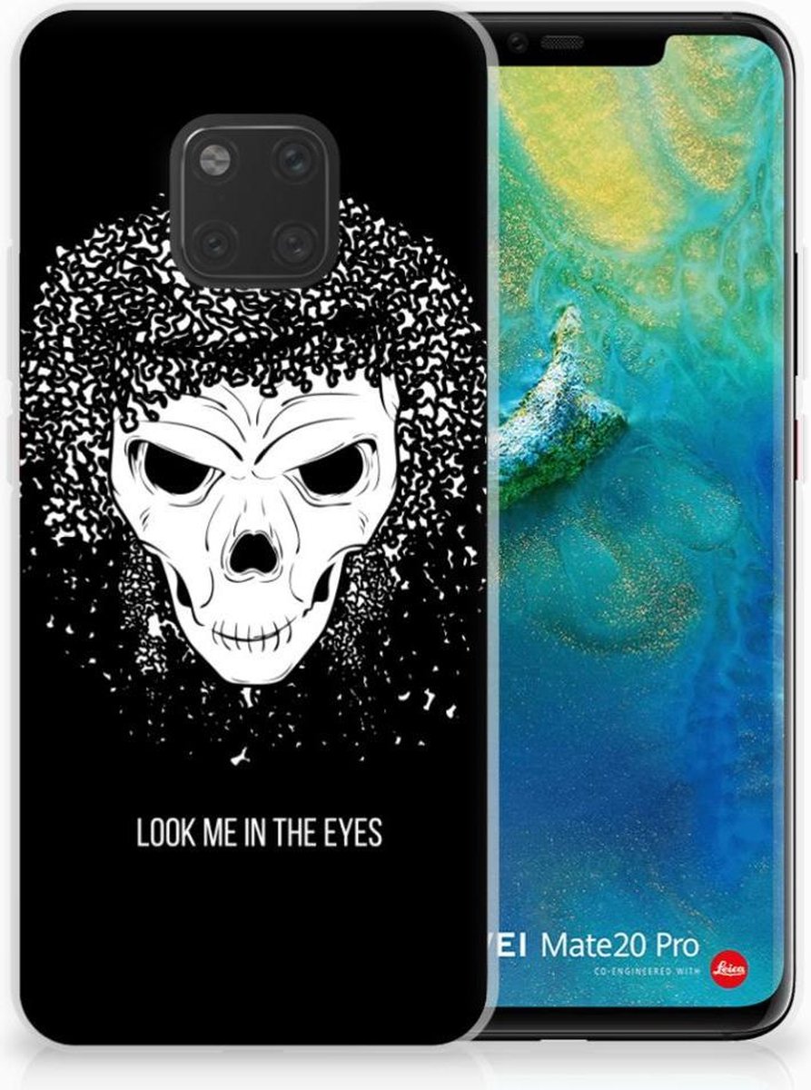 Silicone Back Case Huawei Mate 20 Pro Skull Hair