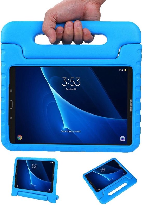 bak klink single Samsung Galaxy Tab A 10.1 2019 Kinder Hoes Kids Case Cover Licht Blauw |  bol.com