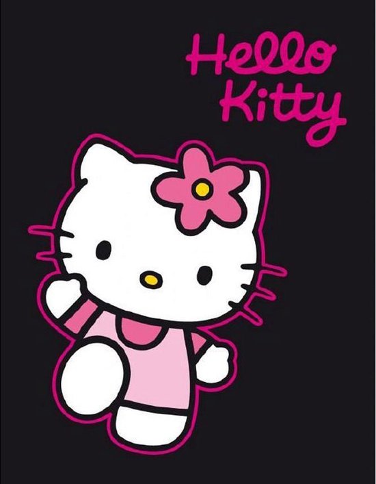 januari Benadering Blazen Hello Kitty Fleece Deken Zwart | bol.com