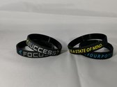 Motivatie armbandjes 2 stuks - Succes + Focus - remaster your mindset - arm / enkelbandjes - positiviteit bracelet - energie - doelen - originele hoge kwaliteit NTS mindset armbanden - incl. 
