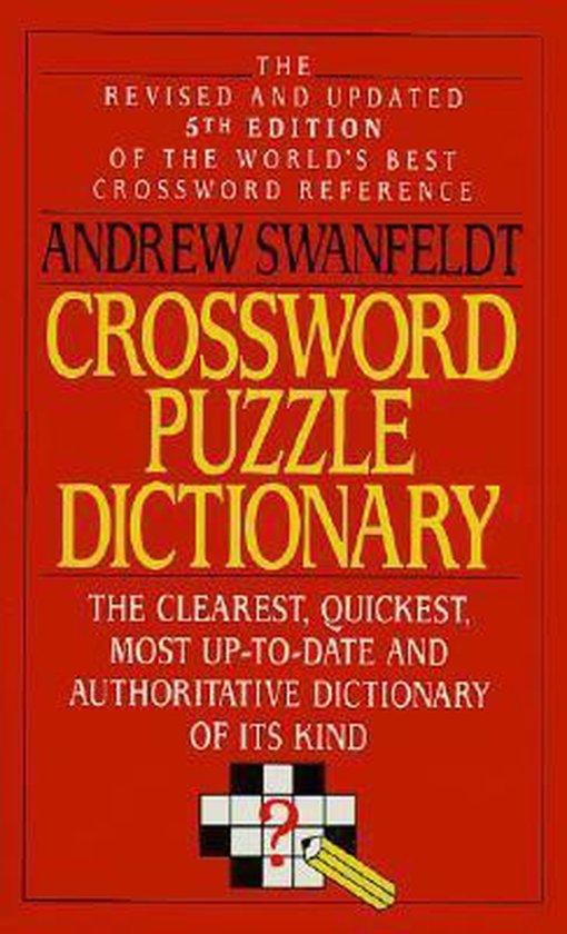 Crossword Puzzle Dictionary, Andrew Swanfeldt 9780061000386 Boeken