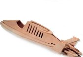 Bouwpakket  3D Puzzel Speedboot- hout