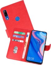 Hoesje Geschikt voor de Huawei P Smart Z - Kaarthouder Book Case Telefoonhoesje - Rood