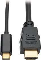 Tripp-Lite U444-003-H USB 3.1 Gen 1 USB-C to HDMI 4K Adapter Cable (M/M), Thunderbolt 3 Compatible, 4K @30Hz, 3 ft. TrippLite