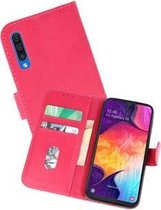 Bookstyle Wallet Cases Hoesje voor Samsung Galaxy A50 Roze