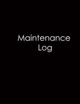 Maintenance Log - Black Cover
