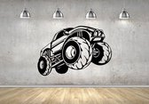 Muursticker - Monster Truck - 58x85 - Zwart