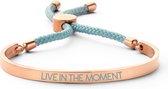 Key Moments 8KM BC0037 Open Bangle 5mm  Live In The Moment - licht blauw