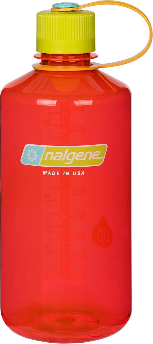 Nalgene Narrow Mouth Bottle - drinkfles - 1.0 liter - BPA free - Rood