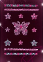 Stickers vlinders met strass steentjes