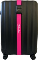 Beefree Kofferriem met TSA Cijferslot - Bagage Riem - Luggage Strap - Kofferband - Gesp - 200 cm - Roze