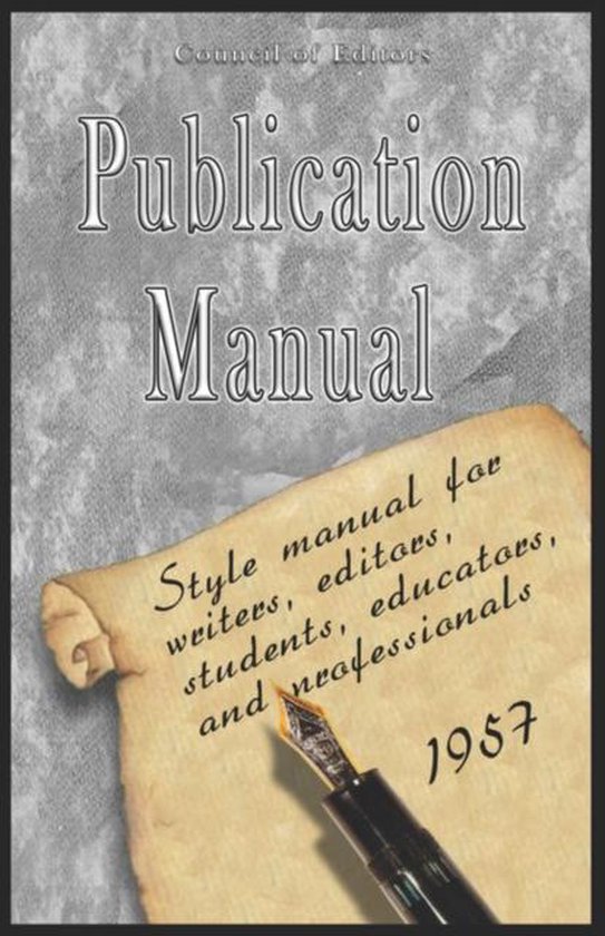 Publication Manual - Style Manual for Writers, Editors, Stud ... - cover