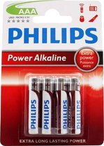 Philips Batterijen Aaa Power Alkaline Zilver/rood 4 Stuks