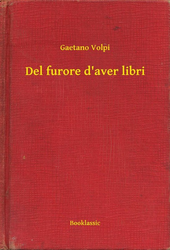 Del furore d'aver libri - cover