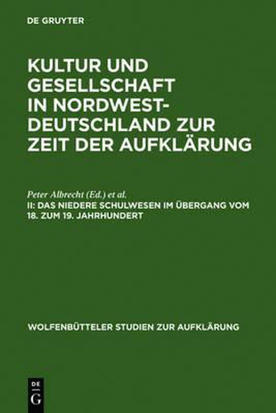 Wolfenbütteler Studien Zur Aufklärung- Das Niedere Schulwe ... - cover