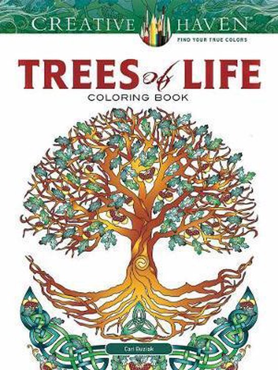 Creative Haven Trees of Life Coloring Book - cover