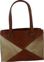 Tas met Koeienhuid - Echt Leer - 32x24x11 cm - Bruin Leer