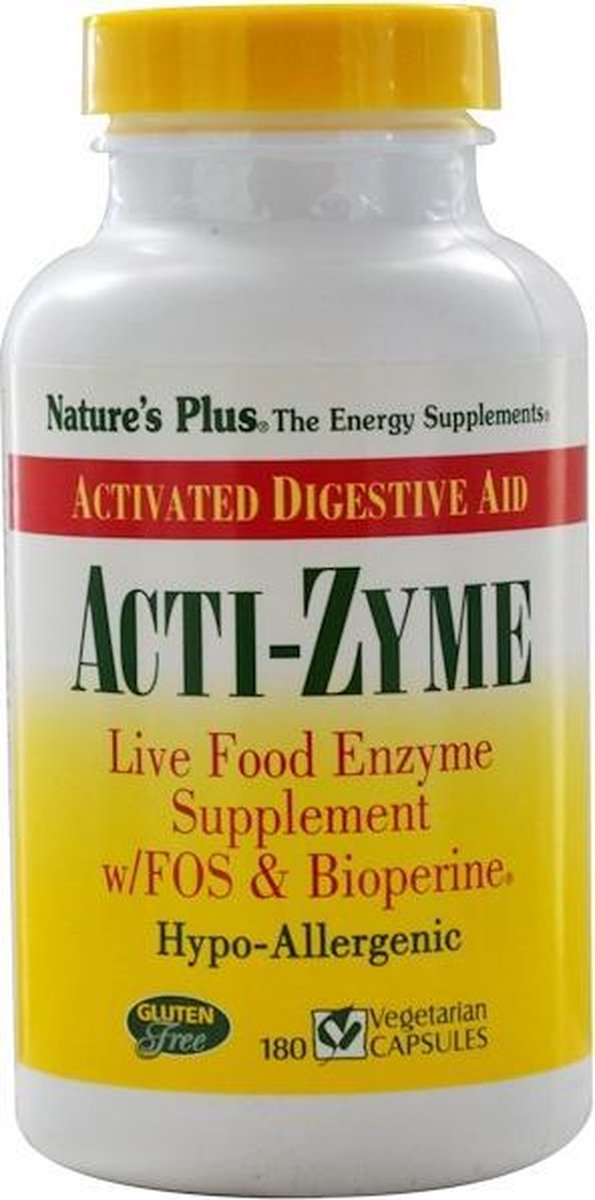 Acti-Zyme (180 Vegetarian Capsules) - Nature's Plus