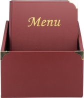 Menukaarten box Basic wijn rood - set van 10 menumappen