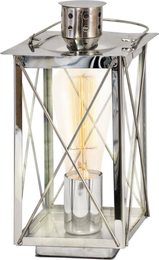 EGLO Vintage Donmington - Tafellamp - 1 Lichts - Chroom - Helder Glas