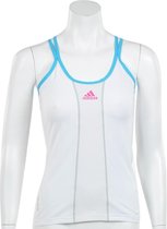 adidas - Women's Barricade Top - adidas Tennis Tops - 40 - Wit/IntensBlauw/IntensRoze