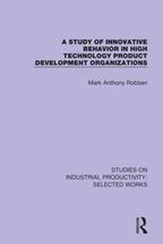 Studies on Industrial Productivity: Selected Works - A Study ... - cover