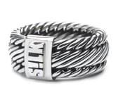 SILK Jewellery - Zilveren Ring - Weave - 732.19.5 - Maat 19.5