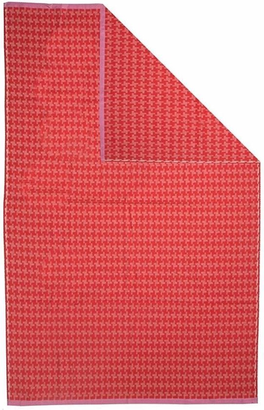 David Fussenegger Plaid Riva Pied De Poule 11 Tomate 140x200