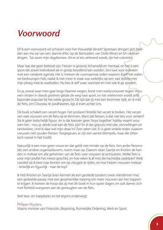 Pagina met de titel 'Voorwoord' en tekst over het boek 'Het Vrouwelijk Verzet'.