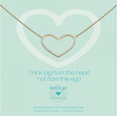 Heart to Get Open Big Heart Zirkonia Gold Ketting N230HZS14G