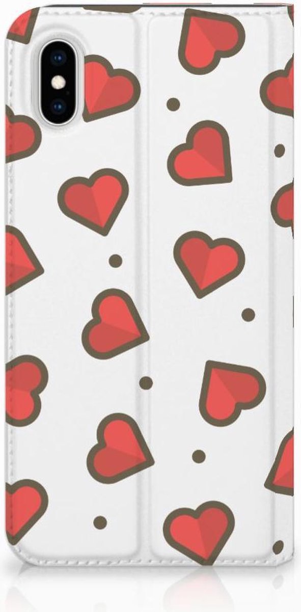 Apple iPhone Xs Max Hoesje met Magneet Hearts