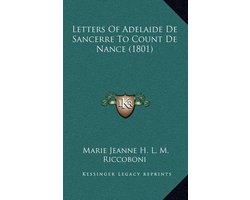 Letters of Adelaide de Sancerre to Count de Nance (1801)