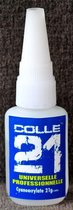 Flacon Colle 21 Anaerobe Cyanoacrylaat lijm, 21 gr.
