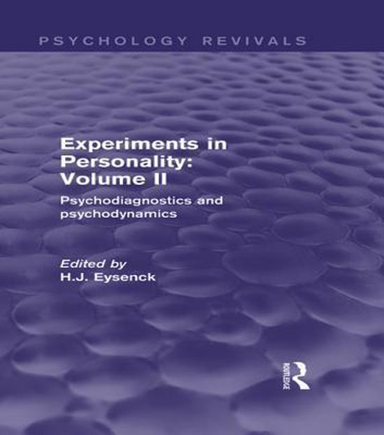 Experiments in Personality - cover