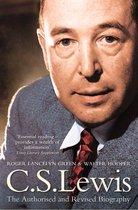 Close-up van een boekcover met een portret van C.S. Lewis, tekst: 'Essential reading' en C.S. Lewis: The Authorised and Revised Biography.