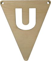 Houten Vlagletter U | 11,5 cm