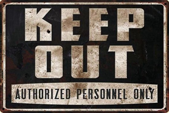 Keep Out-Wegwezen-personeel-Stop-TH Commerce 9086