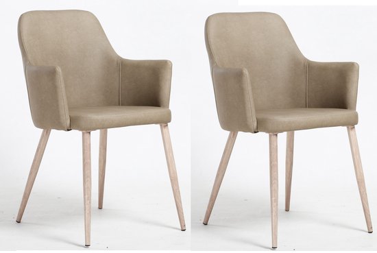 versterking Controverse gebroken 2 stuks stoel Jolly zandkleur. prachtige vintage stoel | bol.com