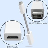 Qatrixx Mini DVI naar HDMI adapter - 0,2 m - Wit