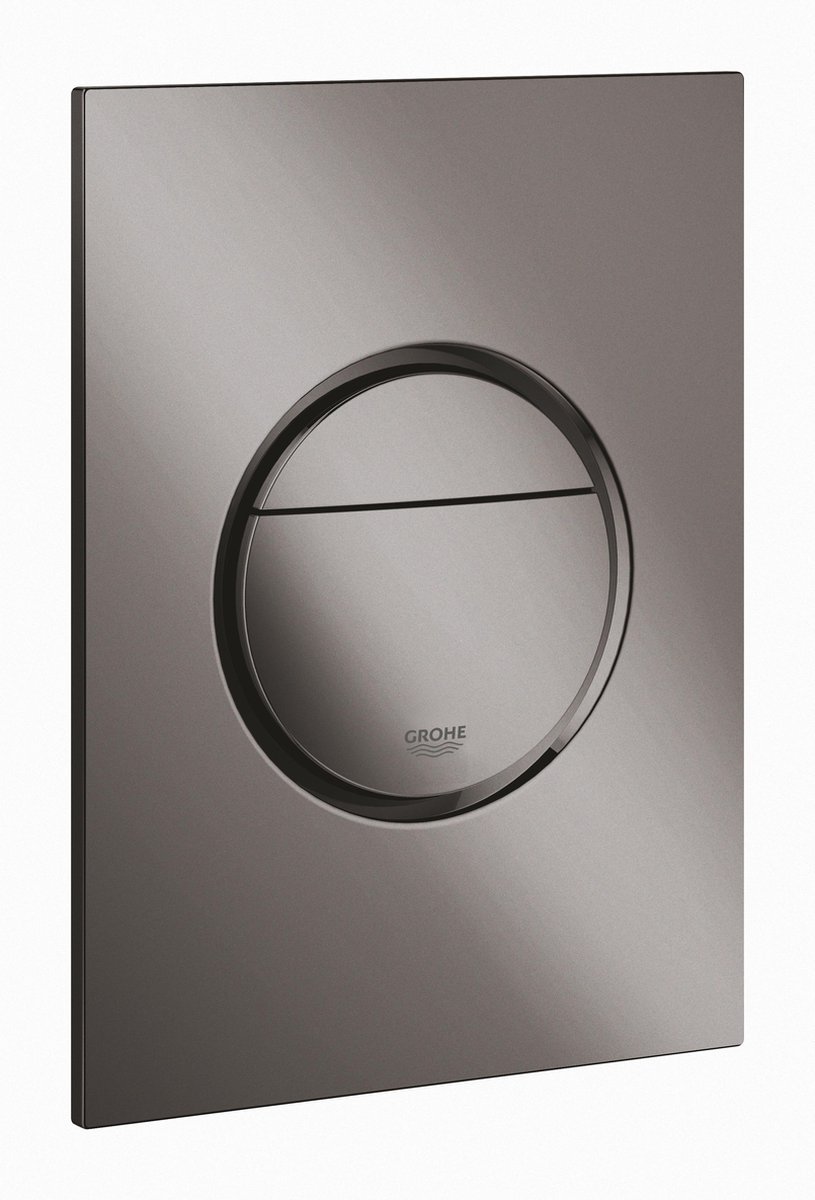 GROHE Nova Cosmopolitan S Bedieningspaneel Toilet - Verticaal - Dual Flush - Eco - Hard graphite (glanzend antraciet) - Slank formaat