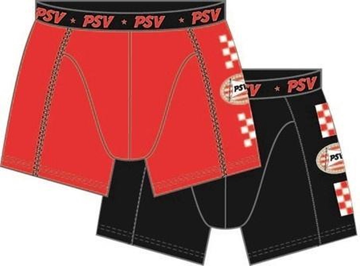 Psv Boxershort Gear 2-pack Rood Zwart Maat 92 | bol.com