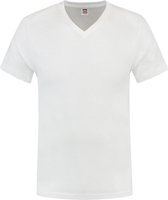 Tricorp T-shirt V-hals fitted - Casual - 101005 - Wit - maat XS