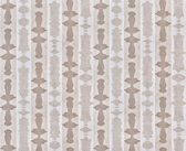 De Somero dessin beige behang (vliesbehang, grijs)