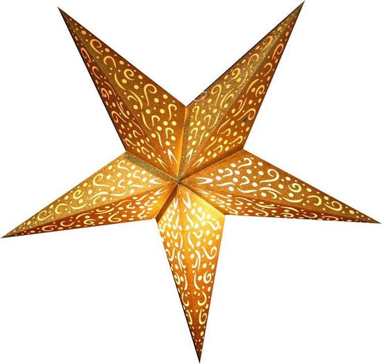 étoile de Noël de luxe - Or - en papier - 60 cm - raccord et bouchon inclus  - commerce... | bol.com