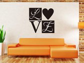 Muursticker - Love - 58x58 - Zwart