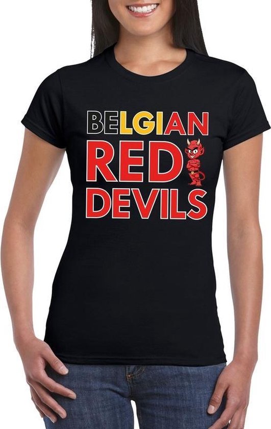 Zwart Belgium red devils supporter shirt dames XL | bol.com