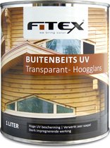 Fitex Buitenbeits Uv Transparant Hoogglans - Beits - Transparant - Buiten - Terpentine basis - Hoogglans
