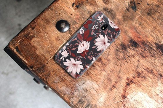 Coque Téléphone pour Samsung Galaxy J7 2017 | J7 Pro Housse TPU Silicone Etui Fleurs Aquarelle