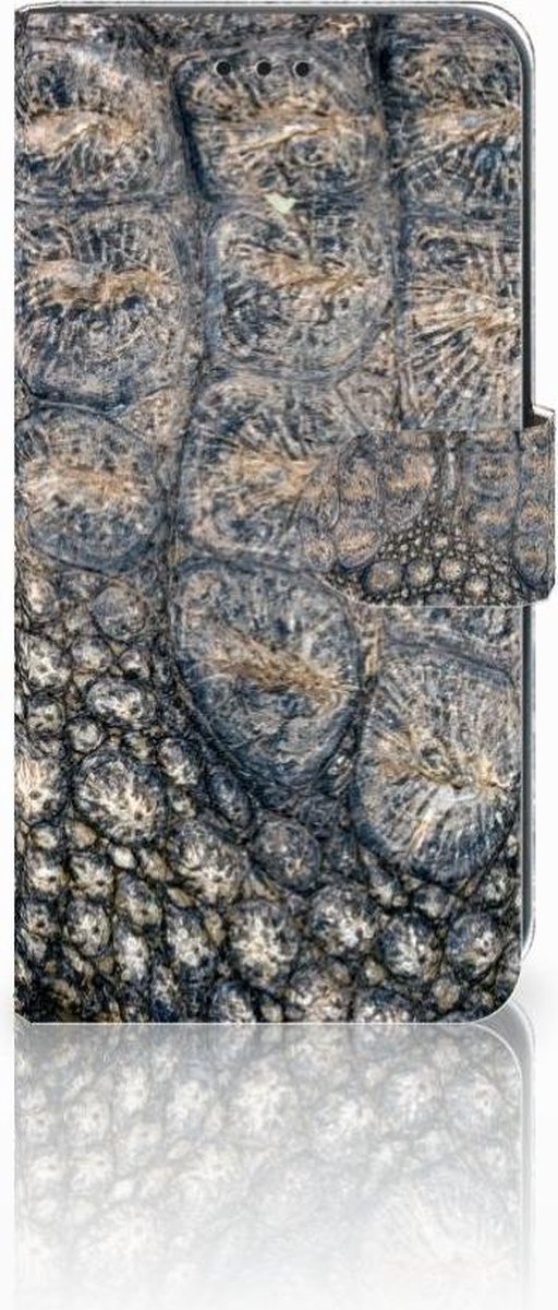 Xiaomi Mi A2 Lite Telefoonhoesje met Pasjes Krokodillenprint