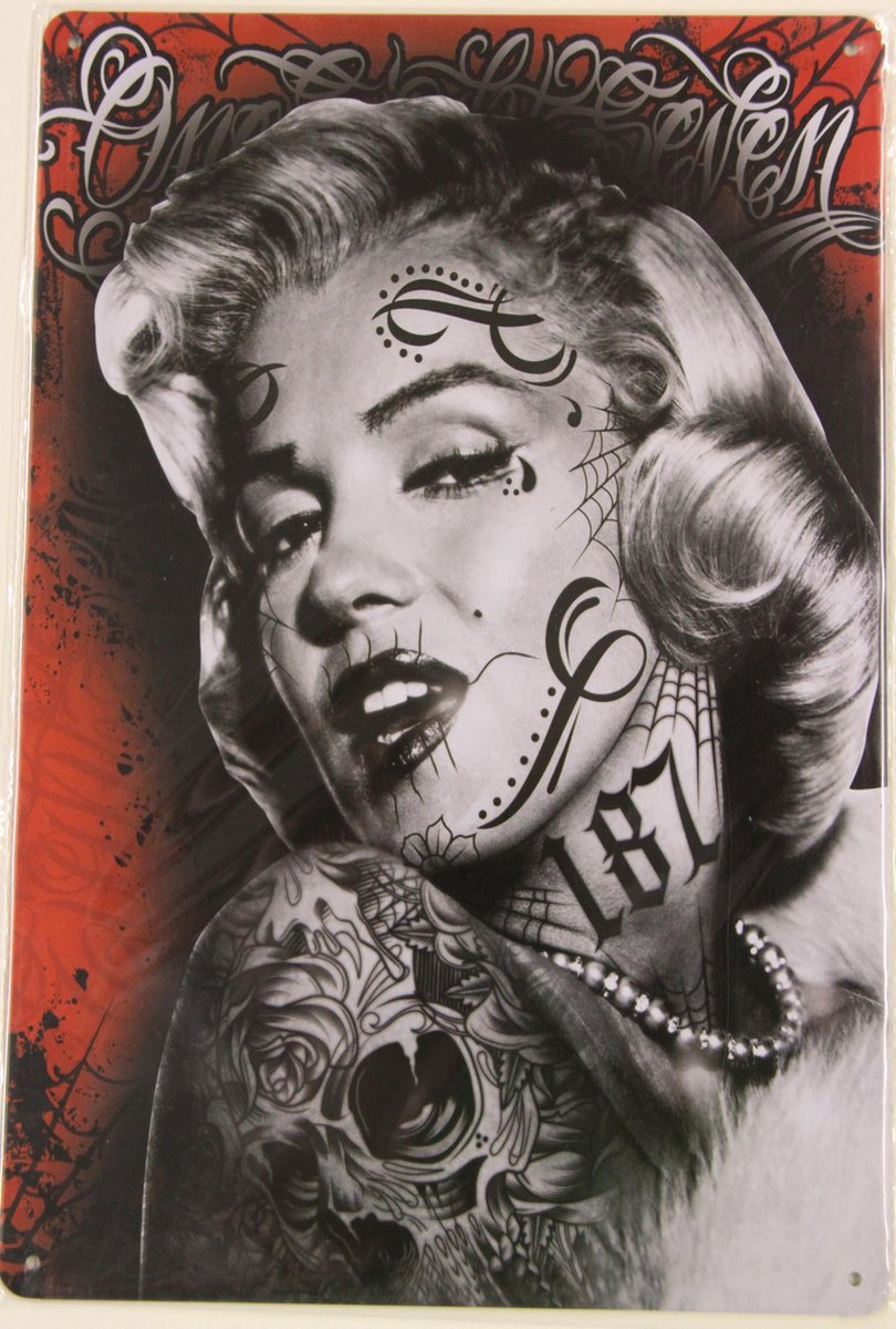Broche Marilyn Monroe - Tattoo Métal Et Acrylique, Style Rock, Neuve